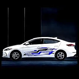 Car Graphics Sticker Decal for All Cars (Blue and Black)-image-12