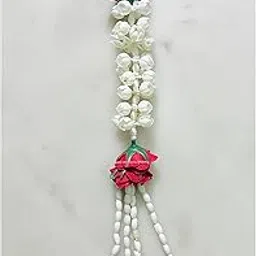 SPHINX Artificial Jasmine (Mogra) Decorative Latkans/Torans/Backdrop Hangings/ for backdrop decorations, wall decor, wall hangings, housewarming - Approx 30 cms - (Jasmine and Rose clustered Latkan Strings, 10 pieces)-picture-23