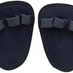 2xLifting Grip Pads Sturdy Workout Gloves for Strength Training Fitness Black Microfiber-image-82