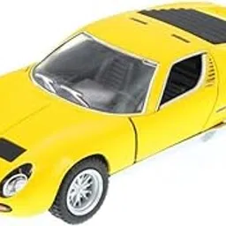 Kins mart Lamborghini Miura 1:34 Diecast Pull Back Car – Yellow Metal Body Collectible Model for Kids & Display-image-79