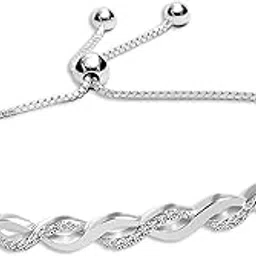 925 Sterling Silver Bolo Bracelet Jewelry | BIS Hallmarked Lightweight Sliding Chain Link Adjustable Bolo Bracelets for Women-image-26