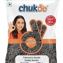 Chukde - Raw Chia Seeds (Sabja Seeds) - Tukmaria, Basil & Tulsi Seeds - Ideal for Detox, Weight Loss, and Health Benefits - Multipurpose Uses for Drinks, Puddings, & Salads - 100 Gram (Pack of 2)-picture-27