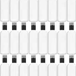 ERZA Hair Root Comb Applicator Bottle For Applying Hair Oil Shampoo and Medicine, Reusable Oil Applicator Bottle For Scalp, 100ml Transparent Applicator Hair Root Bottle, Black Comb, Pack of 24-picture-41