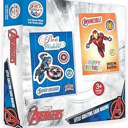 RATNA'S Marvel Little Greeting Card Making Avengers Themed Art & Craft DIY Kit for Kids-picture-13
