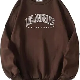 sxv style SXV 'Los Angeles California’ Printed Cool Aesthetic Drop Shoulder Oversized Sweatshirt-picture-28
