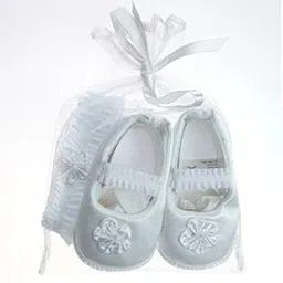 Playette Occasion Satin Shoe and Headband Gift Set (White)-picture-26