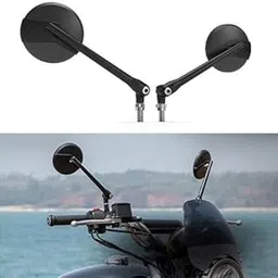 Universal Touring Mirror Kit,For New Classic Reborn/New Bullet/Hunter/Meteor 350/Super Meteor 650/Containental GT/Interceptor/Himalayan 411,450/Scram 411/Guerrilla 450 image 1