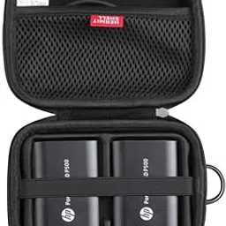 Hermitshell Hard Travel Case For HP P500 Portable SSD External Solid State Hard Drive(Case For 2 Hard Drives), Black-picture-16