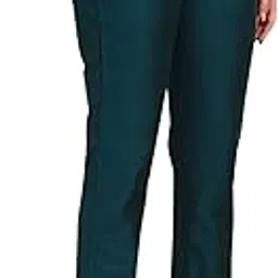 vogaan Women's Cotton Silk Pant | Half-Elasticated Waist Slim Fit Trouser for Women | Casual Pocket Pants for Office Formal Daily Use-picture-51