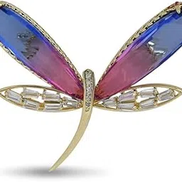 CZ Dragonfly Brooch Pin | 18k Gold Plated | Trendy, Lightweight & Comfortable | Stylish & Tarnish-Resistant | Qty : 1pc-image-66