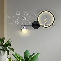 Smartway® - 26 Watt Astronaut Black LED|Living Room|Home Decoration| Bedroom| Decorative| Modern|Wall Lamp Kids Room|3 Color (Warm White + Natural White + Cold White)-picture-46