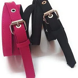 Women's Jeans Belt Combo (Pink and Black, Free Size) - Set of 2 Pieces-picture-25