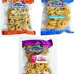 Sadhuragiri Manaparai Murukku, Onion Murukku | Thenkuzhal Rice Muruku (Pack of 3 x 120g)-picture-16