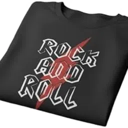 Black Lightning Bolt Graphic Crewneck T-Shirt-picture-16