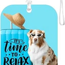 tashis pet junction TPJ Handmade Resin Customized Luggage ID Tag with Pet Name Dog Cat Photo, Cute Personalized Travel Bag Identifier Label, Travel Accessories Ideal for Gifting - Suitcase Buddy Pet Voyage Serene Paws-picture-64