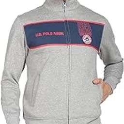 u.s. polo assn. Denim Co. Men High Neck Heathered Relaxed Sweatshirt-picture-17