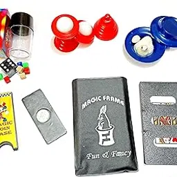 Children MAHA Magic Set Box (5 Items) / Kids Magic Toy Set (Egg to Hen, Ball & VASE, Card Vanish Frame, Coin Gone CASE & DICE AUTOMIZER) Magic , Multicolor-picture-11