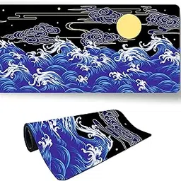 Graphix Haus Midnight Waves XL Extended Gaming Desk Mat - 11"x23" Large Surface for PC & Laptop - Ultra-Precise Tracking & Non-Slip Stability - Aesthetic Upgrade for Any Setup-picture-48