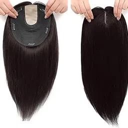 VIEWS 5 Clip Matt Hair topper for Women Natural Color | 22 Inch Women Hair Toppers (Natural Brown)-picture-29