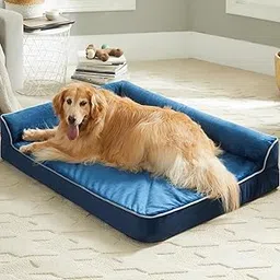 gorgeous Dog Beds Memory Foam Orthopadic Medium Bed Waterproof Layer for Labrador, Bulldog, Retriever, Poodle, Large Breed Dogbed 30X20X4 Bed,Blue-picture-68