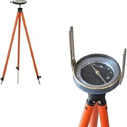 Survey Prismatic Compass for Survey and Engineering Works Equipment Aluminum and Brass Mix Prismatic Compass with Adjustable Aluminum Tripod Stand (Pack of 1)-picture-27