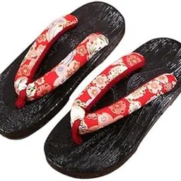 enakshi (label) 3xJapanese Clogs Slippers Geta Sandals Flip Flops for Men Women Red Round 40|Clothing, Shoes & Accessories | Men's Shoes | Slippers-picture-16