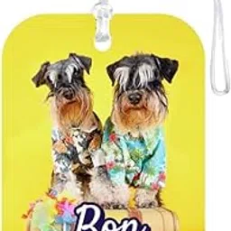 tashis pet junction TPJ Handmade Resin Customized Luggage ID Tag with Pet Name Dog Cat Photo, Cute Personalized Travel Bag Identifier Label, Travel Accessories Ideal for Gifting - Travel Buddy Bon Voyage Paw & Suitcase-picture-16