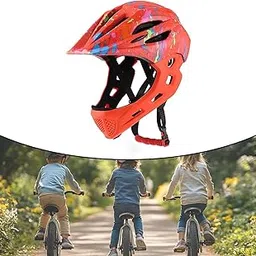 Merishopp Kids Bike Helmet Child Bicycle Helmet for Skateboarding Rock Climbing Biking Orange-image-45
