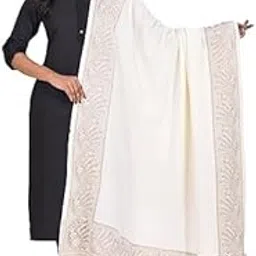 SHAGUN FASHIONS Women's Kashmiri Warm Woolen Shawl, Printed Desgin, Reversable Shawl, Funda desgin, Pashmina Thread| Winter Wear-picture-22