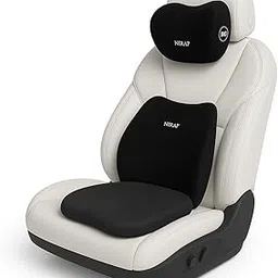 Cars Necks & Lumbar Pain Relief Pillows, 100% Memory Foam Car Seat Head Rest Pillow Neck and Cervical Support, Removable Cover, Neck Pain Relief Pillow for Car (Car Set-3 (Black))-picture-17