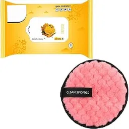 Facejewel Breathing Cleansing Moisturising & Soothing Ubtan Wet Wipes With 1pcs Makeup Remover Pads (25 Wipes)-picture-55
