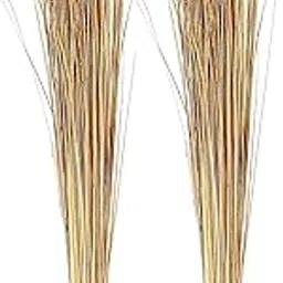 Day 2 Day Basis? Traditional Coconut Fiber Broom Stick I 35 Inch Long I Washable Seekh Jhaadu I Firm & Comfortable Plastic Grip I Ideal for Wet Surface Cleaning I 360GMS (Pack of 2) image 1