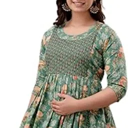 nevisha style Women Cotton Maternity Kurti II Cotton Maternity Gown for Women II Maternity Feeding Kurti with Zipper-picture-28