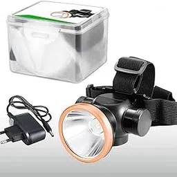 FOZZBEE Rechargeable LED Headtorch, Head Light Upto 1000 Meter (1km) Range, Blinking Feature for Farmers, Fishing, Camping, Caving, Hiking, Trekking, Cycling, Running-picture-22