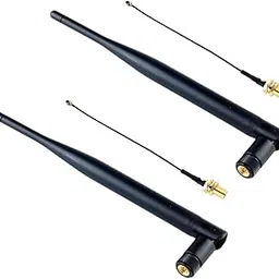 NISTECH 5dBi Whip Rubber Duck Omni Whip Antenna SMA Male with RG 1.13 SMA Female to UFL IPX IPEX Extension Cable 15cm for 2.4GHz 5GHz Dual Band WiFi Router 15cm- 2 Set-picture-19