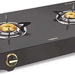 Vidiem Gas Stove S2 240 A Tusker Gold (Black) | Glavanized Iron 2 Burner framelesss Gas Stove | Manual Ignition | Safety, Reliability, High Efficiency | 5 years warranty-image-8