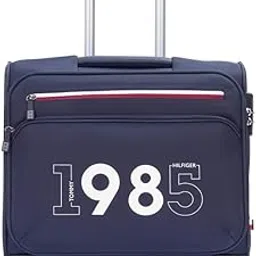 15-Inch Laptop Overnighter Trolley Bag for Men & Women – Memphis Pro, Navy | Polyester, Size - 44CM | Business Travel Bag with Retractable Handle | Shoe Pouch & Combination Lock-image-81