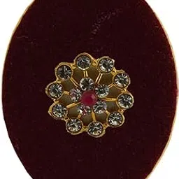 vidhya kangan Handmade Fancy Stone stud Work Saree pin Brooch for Women Jewellery Latest Stylish Crystal Unisex Floral Shape Brooch for Women/Girls (sku-bro2667)-picture-37