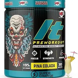 Super Charge Hardcore Pre-Workout Gym Supplement with Beta-Alanine, Creatine, Professional Pre-Workout Formula for Explosive Muscle Pump, Boost Energy, Revs Up Recovery, Improves Focus, Endurance, Performance/Body Building for Men & Women [30 Servings, Pina Colada]-image-77
