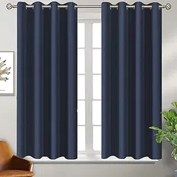 Homestan Blackout Window Curtains 5 Feet Long Set of 2, Room Darkening Blackout Curtains 5 Feet for Window with Grommet Design for Home Decor (5x4 Feet, Indigo Blue)-picture-28