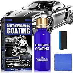 Ceramic Coating Kit, Anti-Scratch Ceramic Coating for Cars High Gloss - Universal Car Paint Sealant Protection - 30ML Mirror Paint Protection Car Kit with Sponge and Cloth, Easy to Use-image-98
