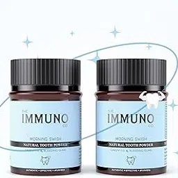 The IMMUNO Co. Natural Tooth Powder | Pack of 2 | For Gingivitis & Bleeding Gums | Herbal Formula for Strong Gums & Healthy Teeth-picture-49