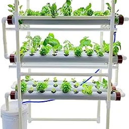 Pindfresh Hydroponic Kit for Home or Office - The Tashi Home Indoor NFT Hydroponic System with Growlights for Growing 81 Leafy Greens - All Inclusive kit (Standard Model, Small Reservoir) image 1