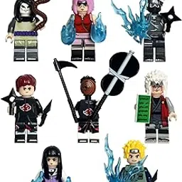8PCS Action Figure, Ninja Figurines, Decorative Collectibles for Home and Room Decor, Unique Display Pieces for Enthusiasts, Pixelated Design Figures Toy for Birthday Gifts Kids image 1