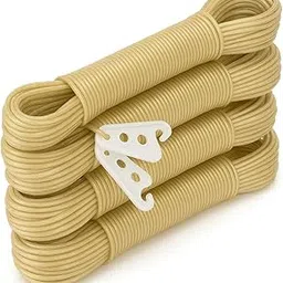 PVC Coated Steel Wire Rope for Drying Clothes | Heavy Duty Anti-Rust Clothesline with 2 Plastic Hooks | 20 Meter Each Long Durable Metal Rope for Indoor & Outdoor Use – Pack of 4-picture-20