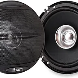 HAULT HT-602 6" Inch | Round Shape | Dual Cone High Performance Car Speaker | Car Door Speaker with Hi-Res Audio 290Watt | Set of 2Pcs (Black)-picture-69