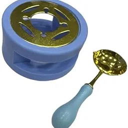 kreni Wax Seal Furnace, Heat‑Resistant Metal Sheet Sealing Wax Furnace Retro Literary for Stationery for Gifts for Handicrafts for Daily Necessities(Multi Colour) with 1 Spoon image 1