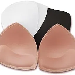 dimore 3 Pairs Bra Insert Pads Removeable Triangle Cotton Bra Pads Inserts for Bikinis Tops Sports Bra Swimsuit Sports Bra.-picture-39