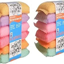 Hi Service Non-Scratch Multi Colour Kitchen Utensil Scrubber Pad, Multi-Use & Foam Pad Sponge Scourer for Dish, Utensils, Hard Surface Tools Pads all Type Washing and Oily Stains ,Wipe Brush, Heavy Duty Standard (14mm Thick)-12 pads-picture-13