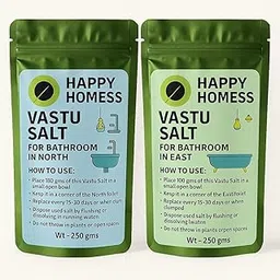 Happy Homess Vastu Salt for washroom North and East Directions 250 gram each packet Pack of 2-image-1
